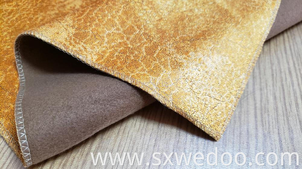 Printed Foil Leather Looking Yellow Back